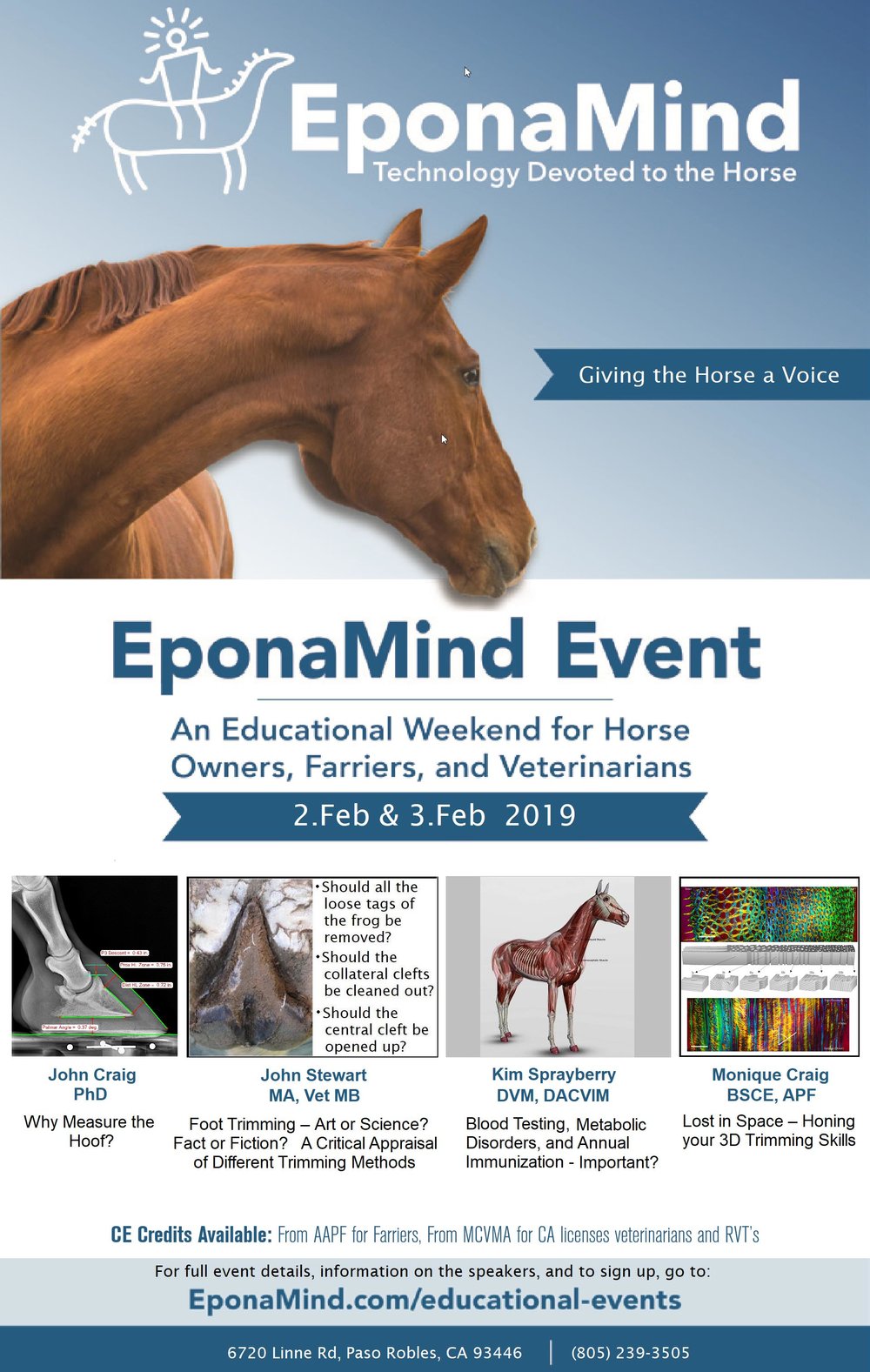 EponaMind Schulungs-Event-Flyer für Pferde